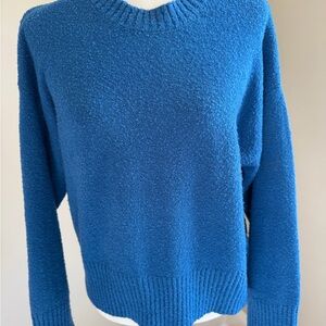 Mango Vibrant Blue Women's Crew Neck Sweater